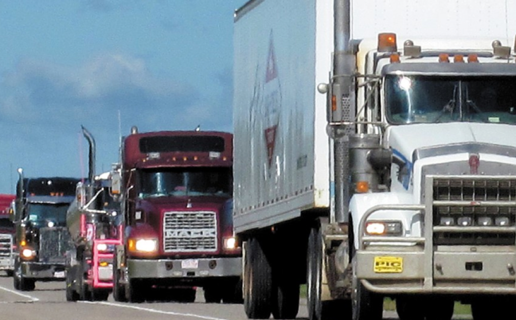 trucks on highway