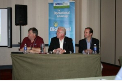 Biodiesel Panel (L to R): Rob Griscom, Ross Enterprises; Joe Biluck, Medford Township Schools; Rick Bologna, Westmore Fuels