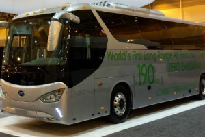 BYD Unveils World’s First Battery Electric Coach Bus